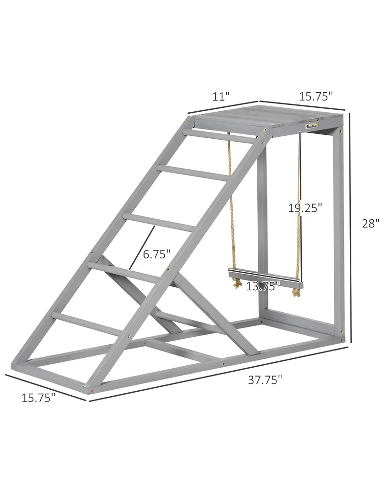 PawHut Chicken Activity Play Chicken Coop Toy Hen Accessory w/ Platform