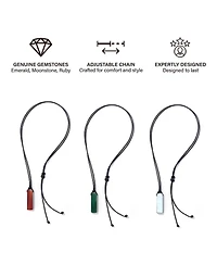 Pursonic Zen Luxury Wellness Bundle: Trinity Gemstone Necklace Set, Ultrasonic Aroma Diffuser & Essential Oils Trio