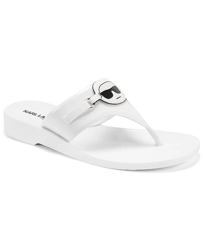 Karl Lagerfeld Paris Women's Vayla Jelly Thong Flat Sandals