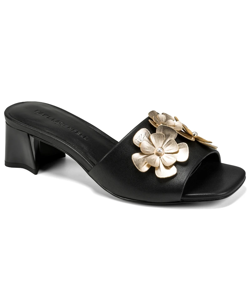 Karl Lagerfeld Paris Women's Sandreea Floral Heeled Sandals