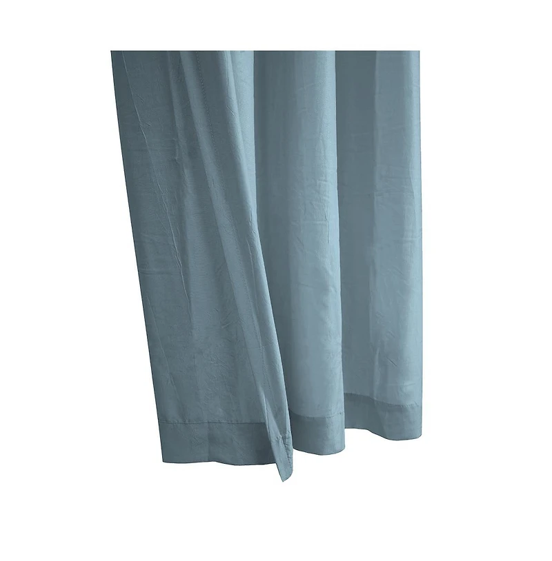 Habitat Harmony Light Filtering Crinkled Texture on Supple Drapeable Flowing Fabric Grommet Curtain Panel 52" x 84