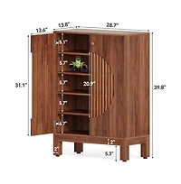 Slickblue Contemporary Shoe Cabinet with Enclosed Storage