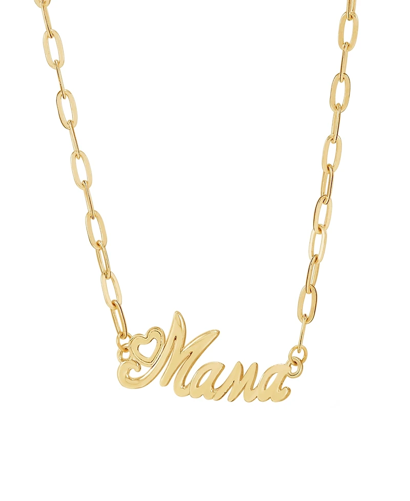 Macy's "Mama" Pendant Necklace in 10k Yellow Gold