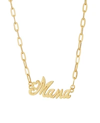 Macy's "Mama" Pendant Necklace in 10k Yellow Gold