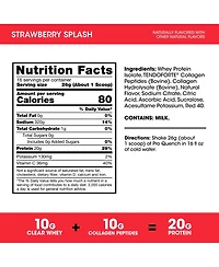 Optimum Nutrition Pro Quench Whey + Collagen Protein Powder, Strawberry Splash