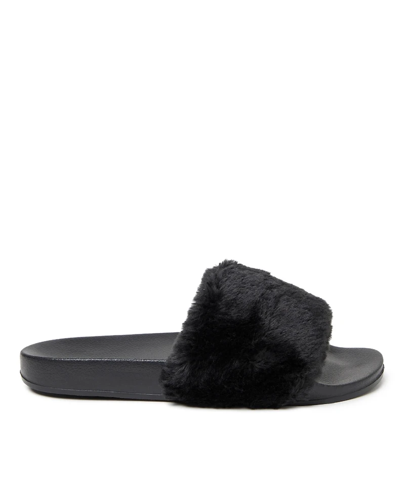 Dearfoams EcoCozy Women's Faux Shearling Slide Sandal