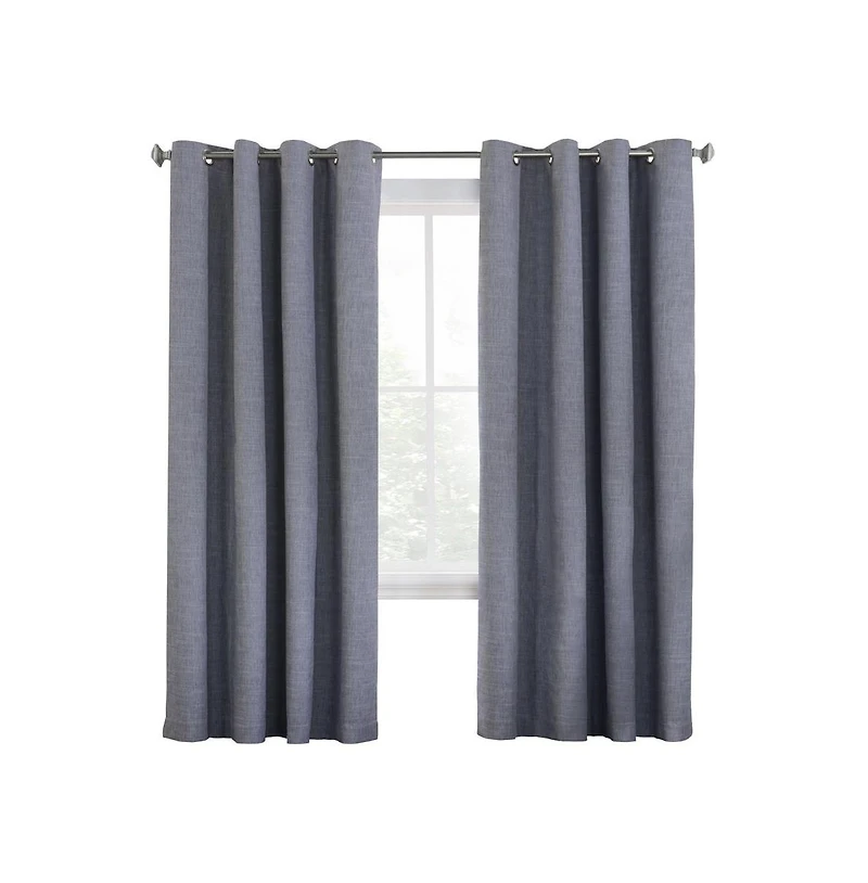 Commonwealth Maya Grommet Curtain Panel Window Dressing - 52x95", Blue