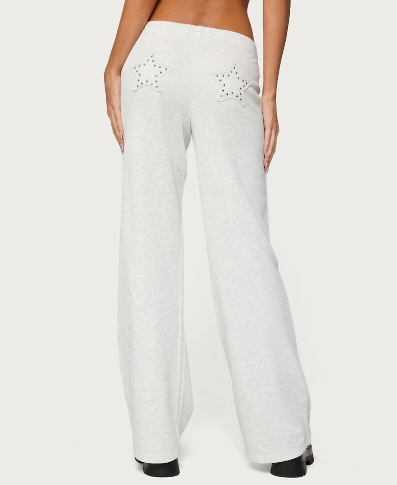Edikted Women's Briela Star Studded Sweatpants
