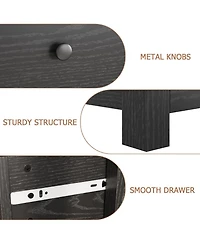 gaomon 5 Drawer Dresser, Wooden Chest of Drawers, Modern Storage Tower with Metal Handles