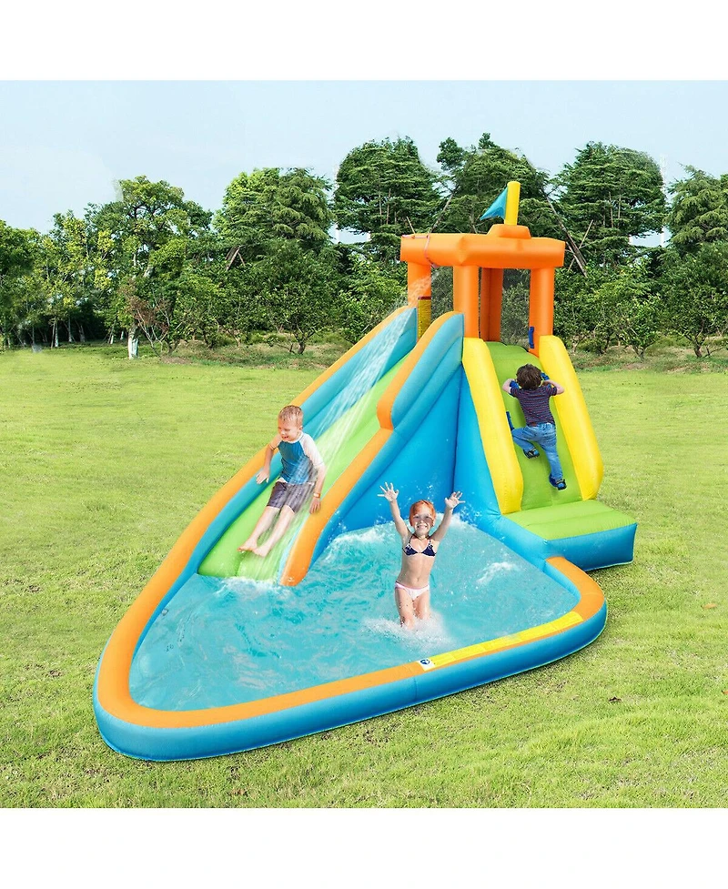 Givimo Inflatable Water Slide Kids Bounce House with 740W Blower