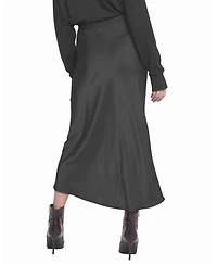 Elle Collection Women's Satin Midi Skirt Slip.