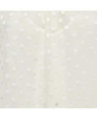 Pre-Owned Zimmermann Women's Dotted Crepe Fil Coupe Pleat Detail Top