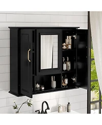 Casainc 36" Wall Mounted Medicine Cabinet with Mirror and 3 Doors