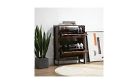 Slickblue Slim Shoe Storage Cabinet for Entryway, Hallway, or Foyer