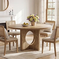 Tribesigns 63-78.8-Inch Extendable Wood Dining Table for 6-8 with Metal Frame, Rustic Brown & Black Modern Kitchen Table