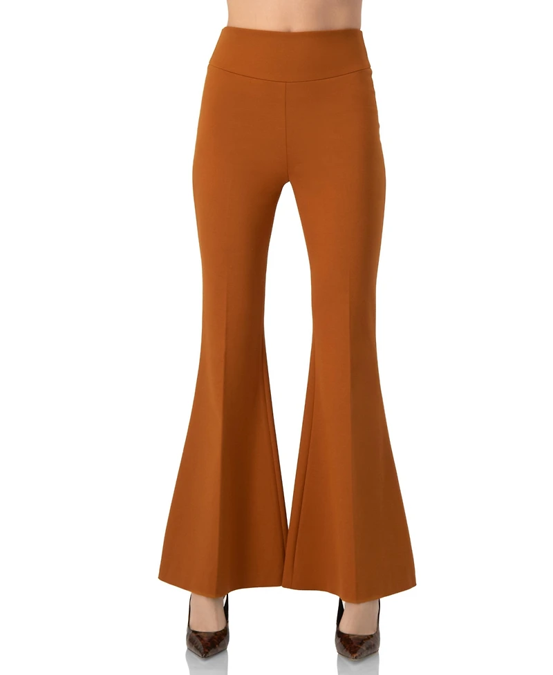 Ivonne Women's Flared Trousers with Wide Waistband