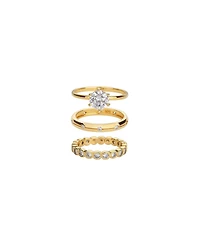 Bearfruit Jewelry Plated Sterling Golden Gala Ring Trio