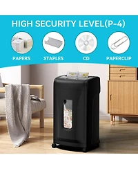 Mondawe 22-Sheet P-4 Heavy Duty Commercial Paper Shredder with 9.24 Gallon Pullout Bin
