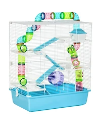 PawHut 23" 5-Tier Hamster Cage with Wheel and Water Bottle,