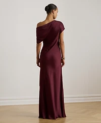 Lauren Ralph Women's Satin Charmeuse Off-the-Shoulder Gown