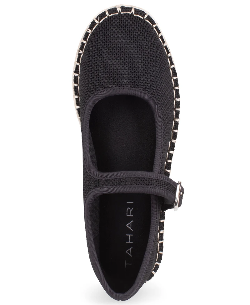Tahari Women's Willow Mary Jane Espadrille Flats