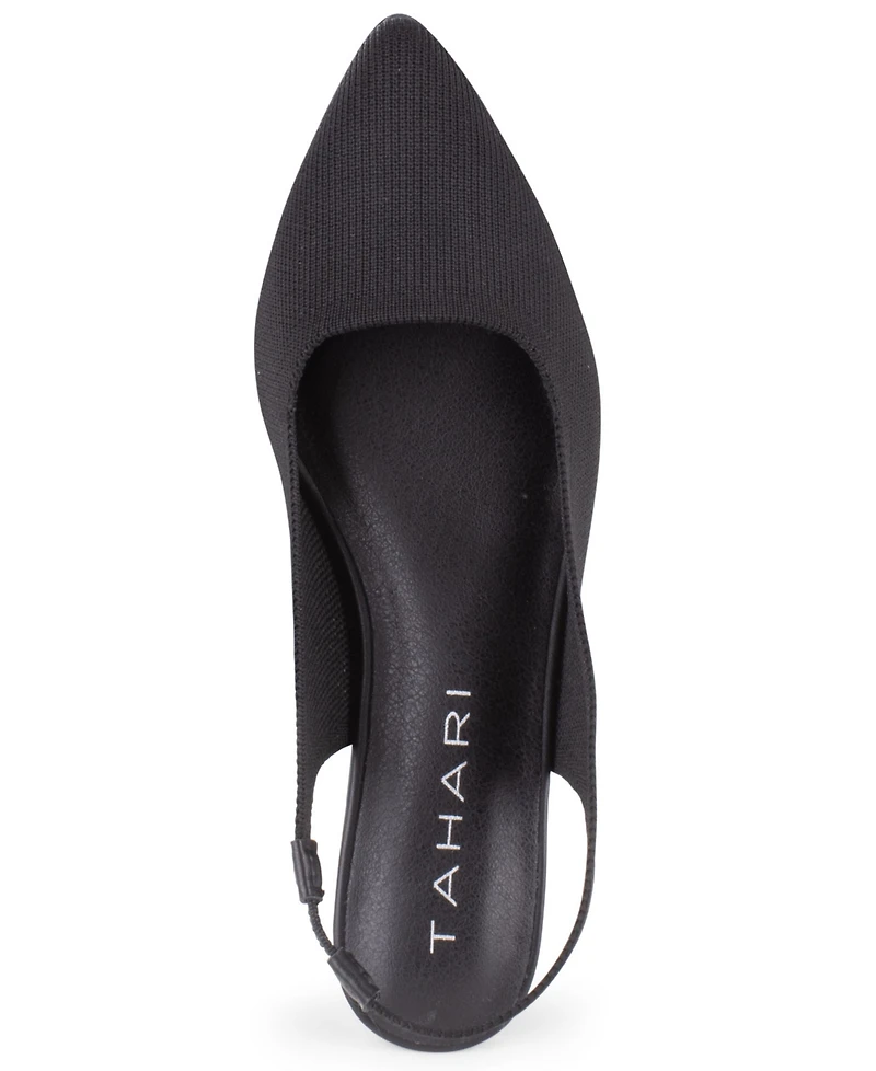 Tahari Women's Zurich Kitten Heel Slingback Pumps