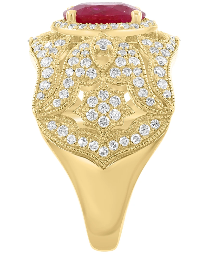 Effy Collection Ruby (2-3/8 ct. t.w.) & Diamond (3/4 ct. t.w.) Ring in 14k Yellow Gold