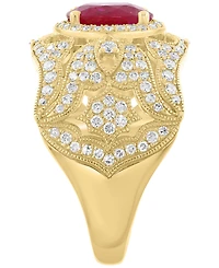 Effy Collection Ruby (2-3/8 ct. t.w.) & Diamond (3/4 ct. t.w.) Ring in 14k Yellow Gold