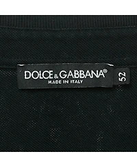 Pre-Owned Dolce & Gabbana Men's Bird Applique Cotton Pique Polo T-Shirt