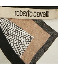 Pre-Owned Roberto Cavalli Women's Printed Silk Short Sleeve Top