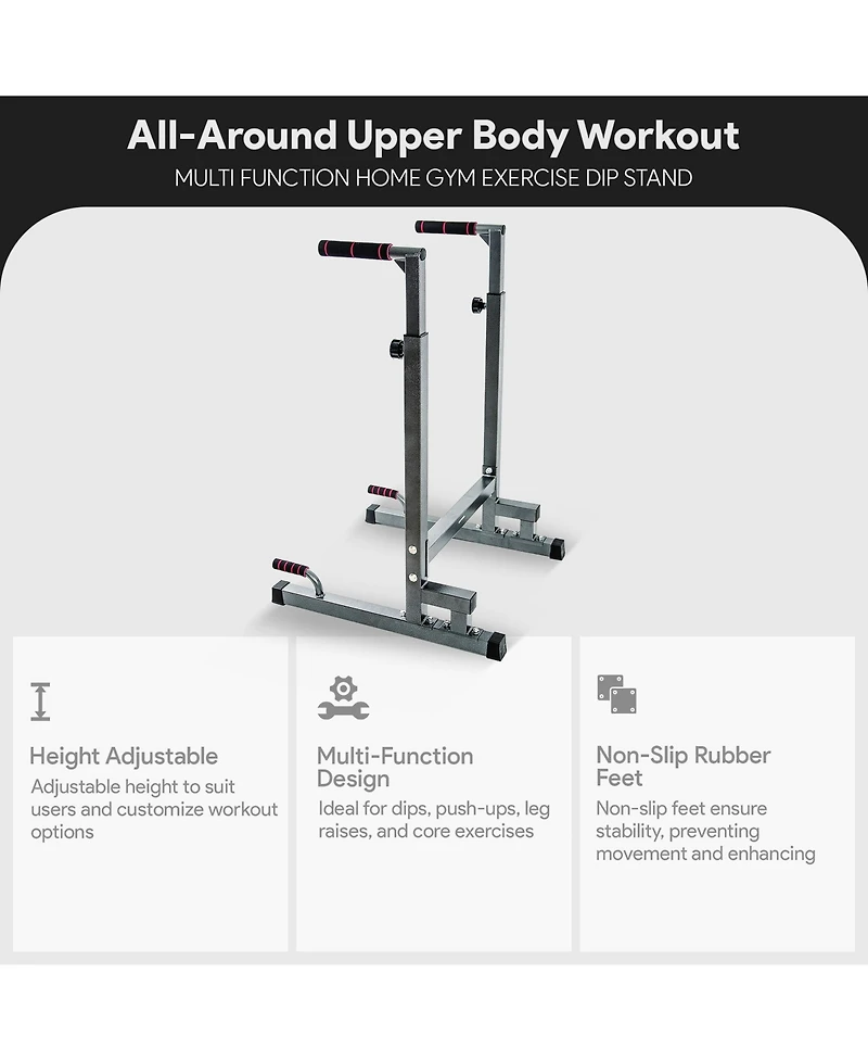 BalanceFrom Multi-Function Home Gym Exercise Dip Stand, 500lb Capacity