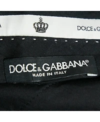 Pre-Owned Dolce & Gabbana Women's Cotton Button Detail Straight Leg Trousers