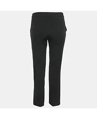 Pre-Owned Moschino Women's Cheap And Chic Black Crepe Formal Trousers