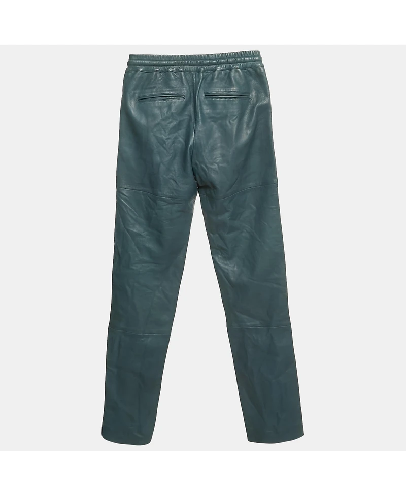 Pre-Owned Zadig & Voltaire Women's Deluxeteal Genuine Leather Parone Pants