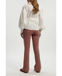 Karen Millen Women's Stretch Cord Kickflare Jean