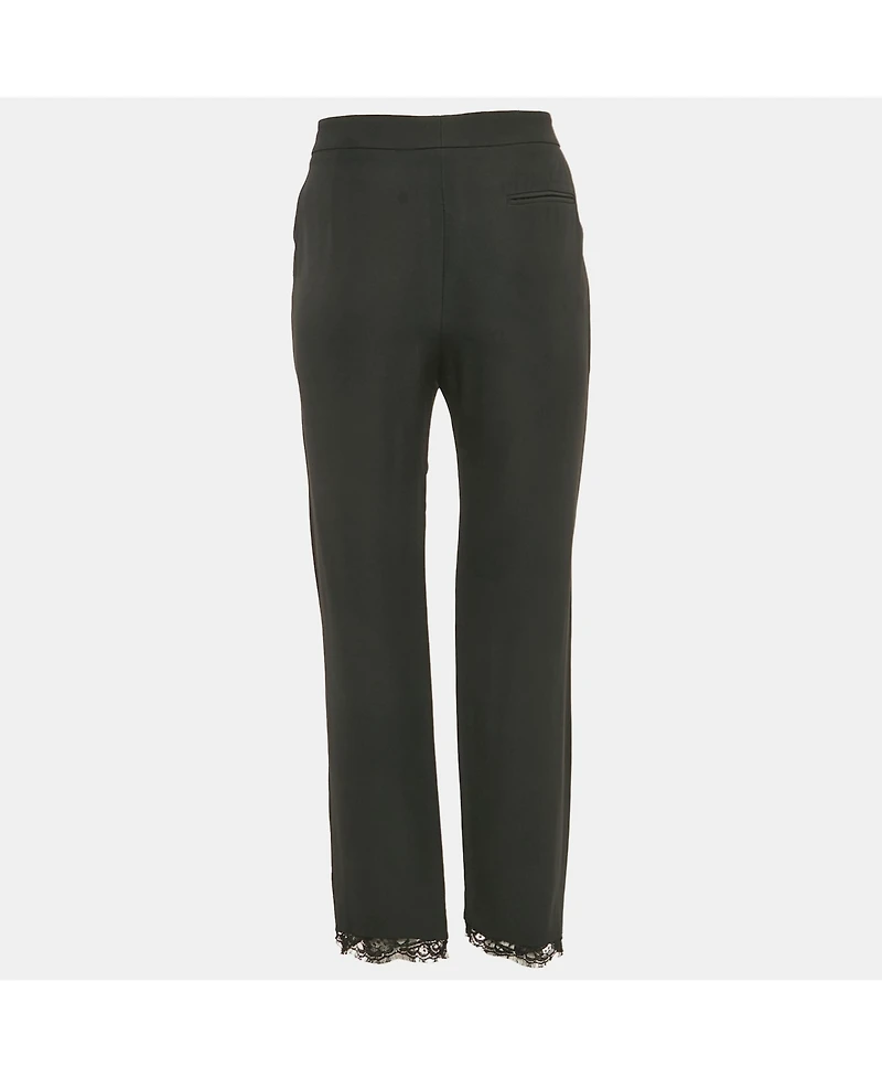 Pre-Owned Alexander Mcqueen Women's Lace Trim Crepe Trousers