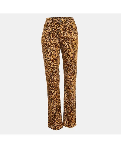 Pre-Owned Moschino Women's Couture Leopard Print Cotton Pants