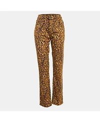 Pre-Owned Moschino Women's Couture Leopard Print Cotton Pants