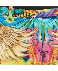 Pre-Owned Roberto Women's Cavalli Multicolor Floral Print Silk Trousers