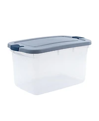Rubbermaid 4 Pack Roughneck Clear Storage Containers, Stackable Totes, 66 Quart