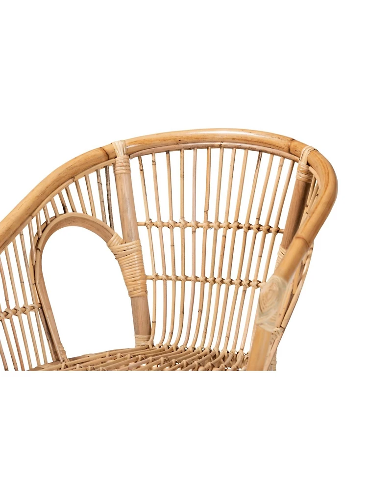 Furniture Alleta 2-Pc. Rattan Bohemian Dining Chair Set