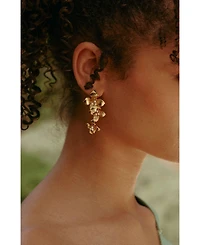 Retro Chic Iris Blossom Earrings