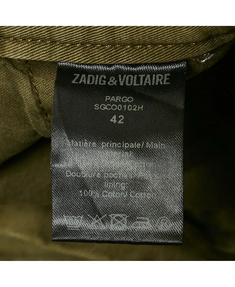 Pre-Owned Zadig & Voltaire Men's Green Cotton Pargo Cargo Pants