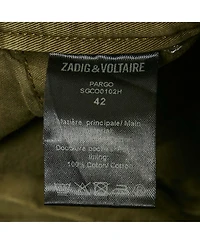 Pre-Owned Zadig & Voltaire Men's Green Cotton Pargo Cargo Pants