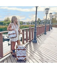 World Traveler Gatsby Vintage-Like Trunk Style Cosmetic Case