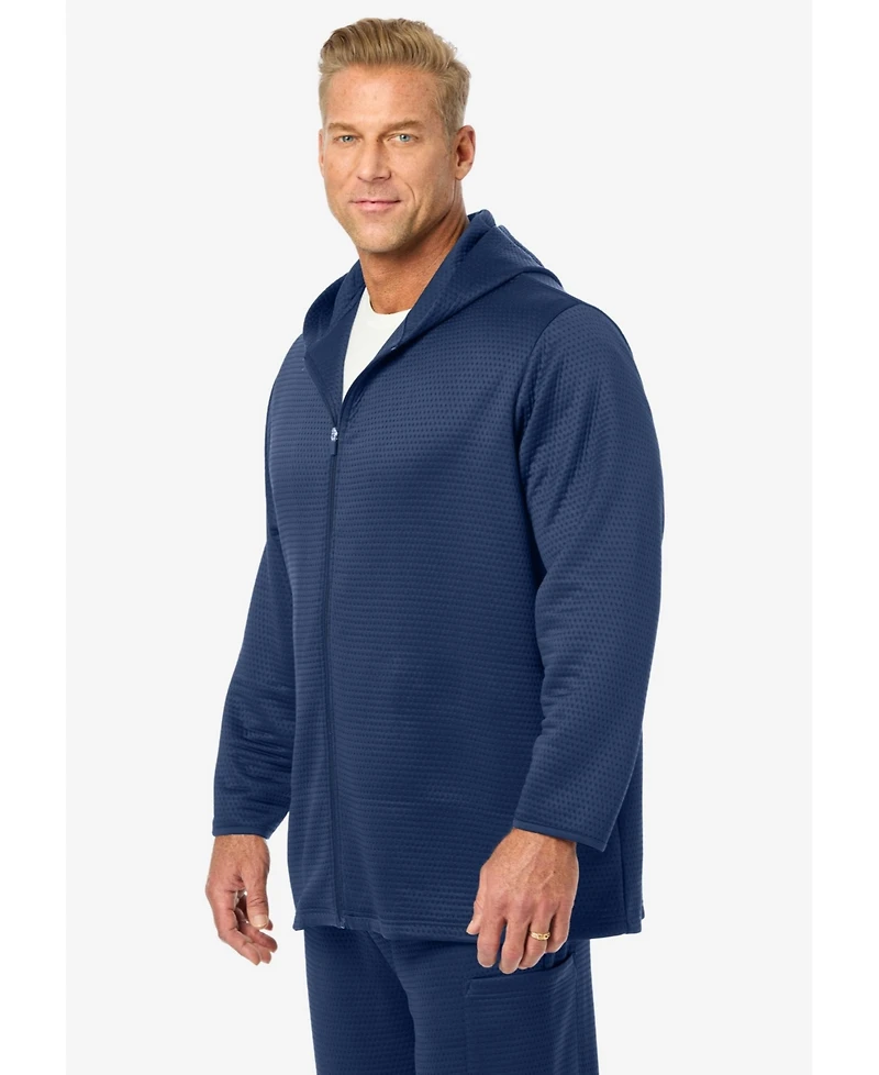KingSize Big & Tall Performance Dot Full-Zip Hoodie