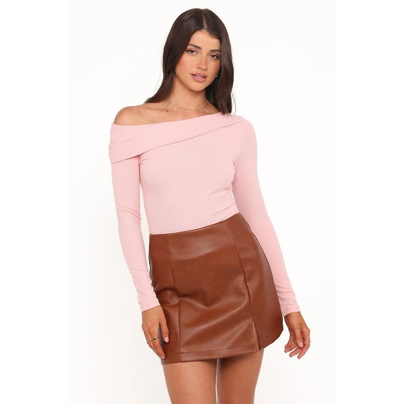 Petal and Pup Women's Catania Faux Leather Mini Skirt