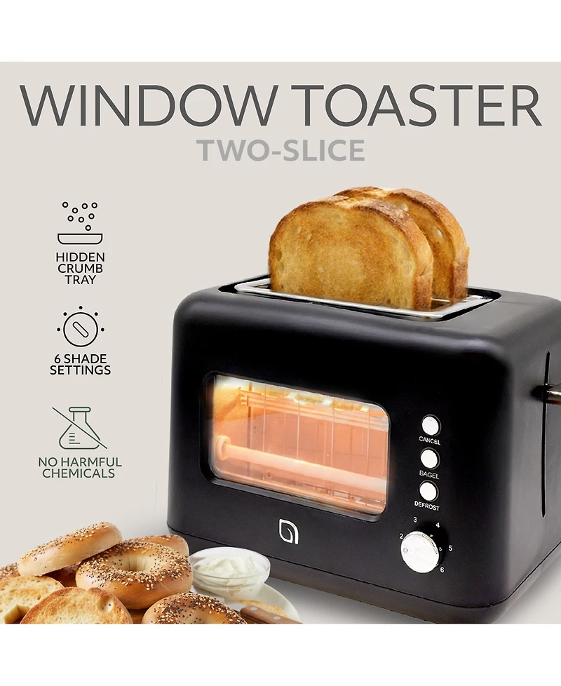 Willow Kitchen 2 Slice Toaster With Window