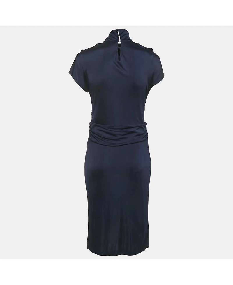 Pre-Owned Roberto Cavalli Women's Purple Jersey Broach Detail Knee