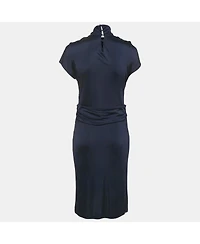 Pre-Owned Roberto Cavalli Women's Purple Jersey Broach Detail Knee